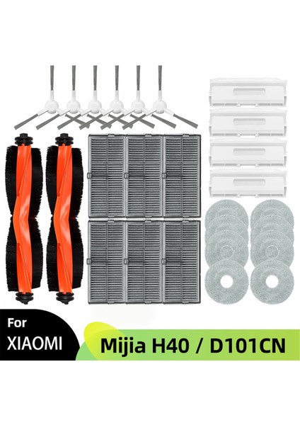 Xiaomi Mijia H40 / D101CN Robot Süpürge Aksesuarları Için 26 Adet Ana Yan Fırça Hepa Filtre Silme Bezleri Toz Torbası (Yurt Dışından)