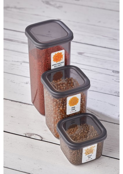 Gri Çoklu Saklama Kabı Seti, 40 Parça, Farklı Boyutlar, Dayanıklı Plastik indirimleri