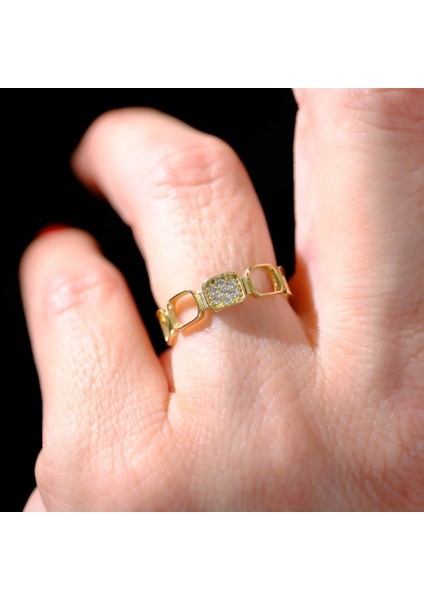 Gümüş Yüzük - Kapalıçarşı Kare Sıralı 925 Ayar Tasarım Gümüş Yüzük fiyatları