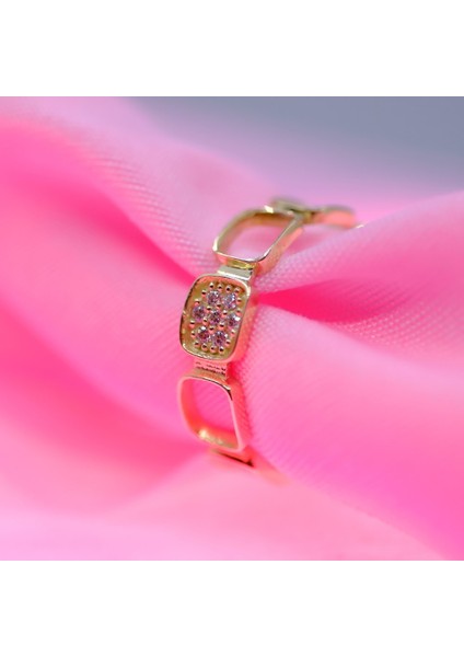 Gümüş Yüzük - Kapalıçarşı Kare Sıralı 925 Ayar Tasarım Gümüş Yüzük