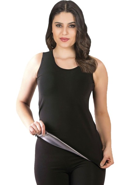 Siyah Kadın Termal Sauna Atlet Tayt Takım - 743 - Beden 3xl Drstr