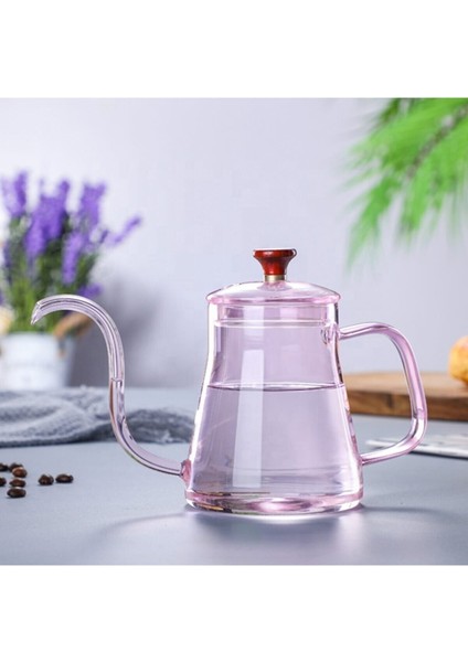 - Cam Borosilikat Kettle Ibrik 600 ml Ateşe Dayanıklı Şeffaf Pitcher