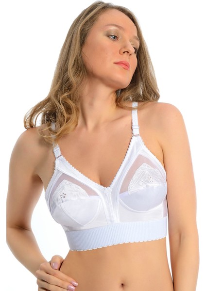 Beyaz Mideli Toparlayıcı Sütyen - 504 - Beden 80 Drstr