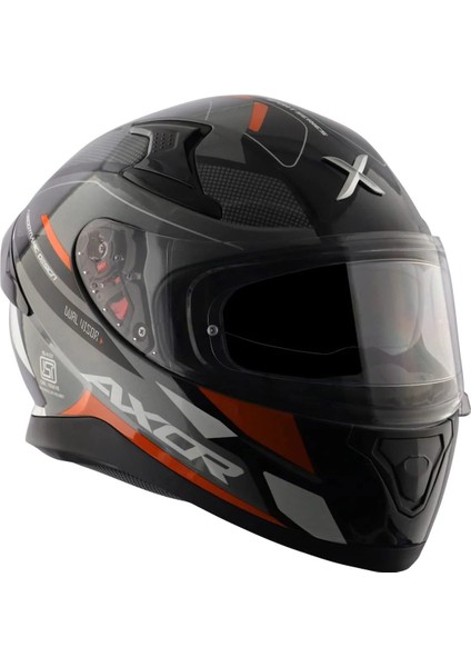 Apex Turbine Black Orange Grey Gloss