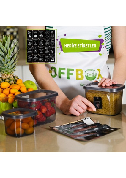 Yıkanabilir 20'li Baharat ve Saklama Kabı Etiketleri, 40 Adet, Suya Dayanıklı, Siyah modelleri