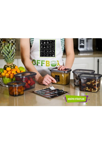 Yıkanabilir 20'li Baharat ve Saklama Kabı Etiketleri, 40 Adet, Suya Dayanıklı, Siyah indirimleri