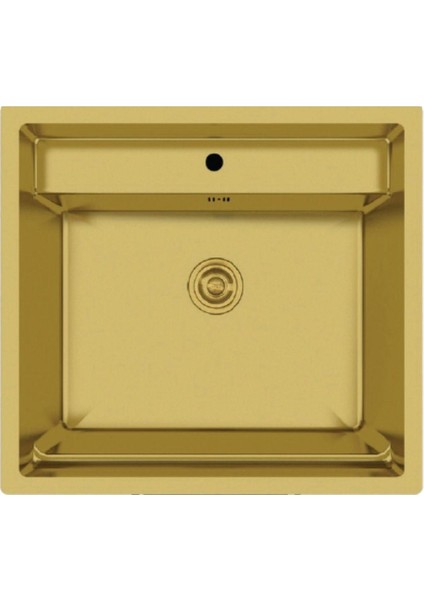 Poli 6301 Pvd Altın Tek Gözlü 51X58 cm Paslanmaz Çelik Mutfak Eviyesi