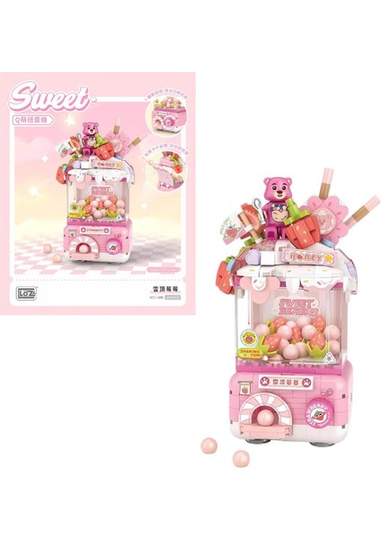 Loz Mini Gashapon Makineleri Block LEGO Pembe 444 Parça (LZ1680) Gko