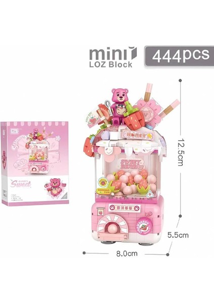 Loz Mini Gashapon Makineleri Block LEGO Pembe 444 Parça (LZ1680) Gko