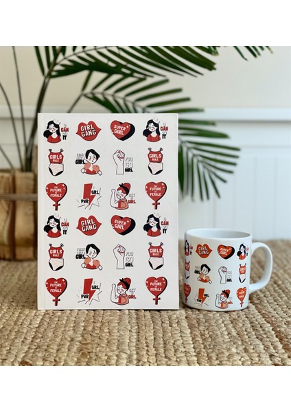 Girl Gang Tasarımlı Kupa ve Tarihsiz Ajanda