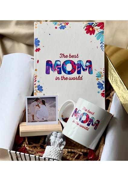 The Best Mom Tasarımlı Kupa Ajanda Mini Melek Kar Küresi ve Fotoğraf Standı Anneye Seti fiyatları