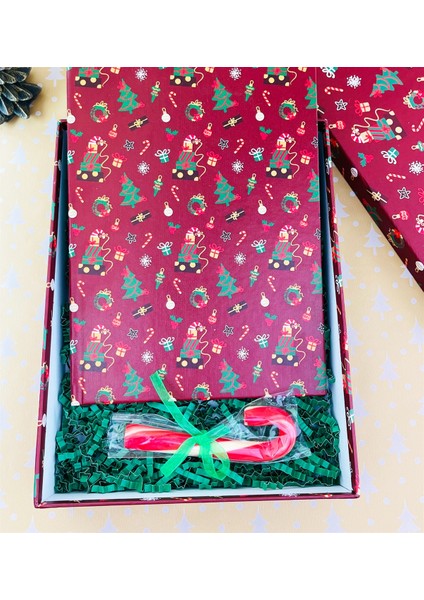 Baston Şekerli Kırmızı Yılbaşı Hediye Seti modelleri