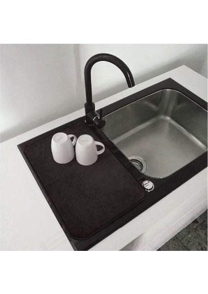 Bambu Siyah Emici Bulaşık Kurutma Örtüsü, Pratik ve Şık Aksesuar 36x46 fiyatları