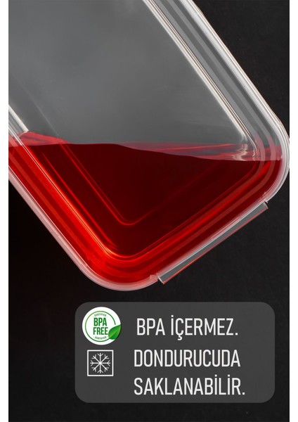 10'lu 2L Şeffaf Derin Dondurucu Saklama Kabı, Kendinden Kapaklı, Plastik, Beyaz modelleri
