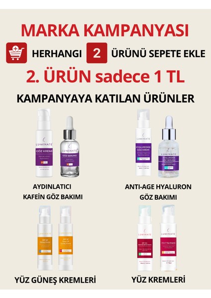 Hyaluronik Göz Altı Serumu Göz Çevresi Nemlendirici Yaşlanma Karşıtı 20 ml