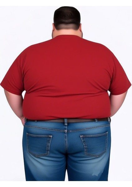 Erkek Büyük Beden Geniş Kesim Bisiklet Yaka Kısa Kollu T-Shirt 9xl modelleri