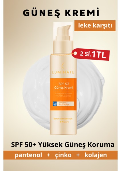 Güneş Kremi Spf 50+ Yüz ve Vücut Kremi Pantenol Suncare Yoğun Nemlenderici Yüksek Korumalı