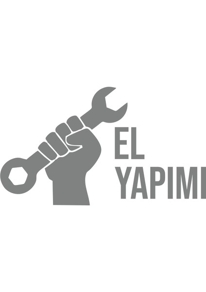 El Yapımı Araba Sticker 17X17 cm Gri
