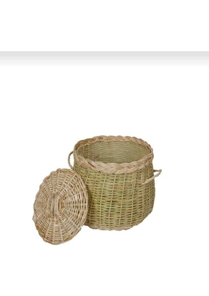 Hasır Sepet Patates Soğan Sepeti Doğal Hasır Kapaklı Sepet Çok Amaçlı Organizer Saklama Sepeti fırsatları