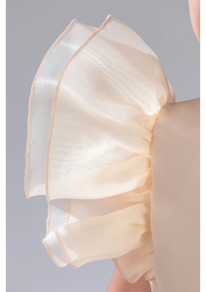 Şık Tasarım Prenses Taçlı Kuyruklu Kız Çocuk Abiye Elbise indirimleri