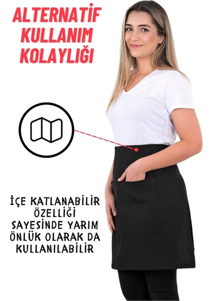 Fıstık Yeşili, Ayarlanabilir Mutfak Önlüğü, 60x80, Pamuk Polyester