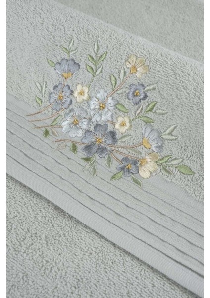 Gri Nakışlı Havlu 30x50, Şık ve Yumuşak, Kaliteli ve Rahat Kullanım fiyatları