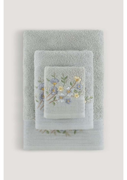 Gri Nakışlı Havlu 30x50, Şık ve Yumuşak, Kaliteli ve Rahat Kullanım modelleri