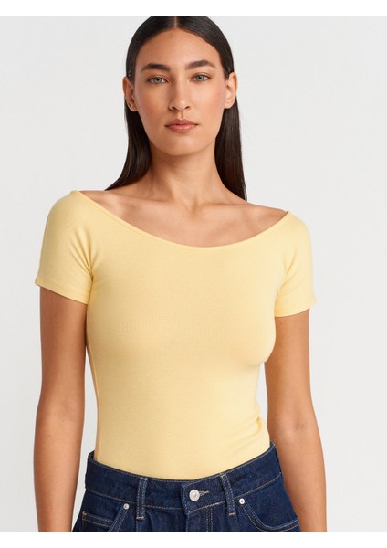 31922 Kısa Kollu T-Shirt-Sarı