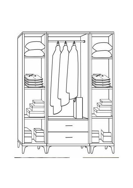 4 Kapılı Aynalı Uras Kare Çam Dolap fiyatları