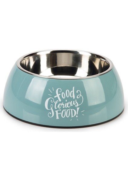 Köpek Mama Su Kabı, Paslanmaz Çelik, Turkuaz, 22CM, 700ML