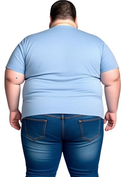 Erkek Büyük Beden Geniş Kesim Bisiklet Yaka Kısa Kollu T-Shirt 9xl modelleri