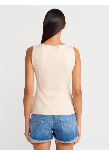 21001 Kayık Yaka Peplum Top-Taş fiyatları