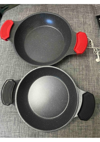 Dayanıklı silikon tutacak seti, 2 renk, uyumlu, şık ve kullanışlı, 34x48 cm