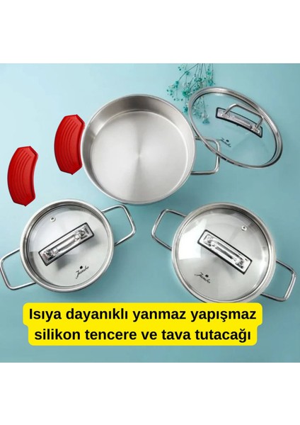 Dayanıklı silikon tutacak seti, 2 renk, uyumlu, şık ve kullanışlı, 34x48 cm indirimleri