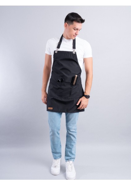 Su Geçirmez Paslanmaz Ayarlanabilir Kuaför Önlüğü, Boya ve Leke Koruma, Siyah modelleri