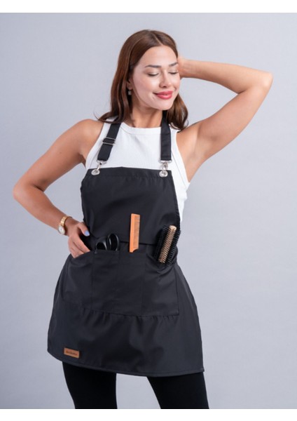 Su Geçirmez Paslanmaz Ayarlanabilir Kuaför Önlüğü, Boya ve Leke Koruma, Siyah fırsatları