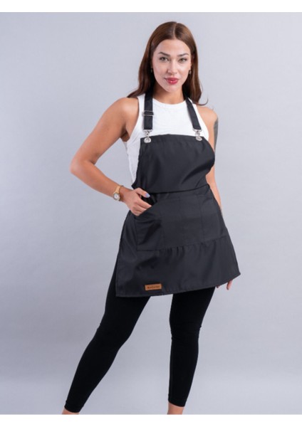 Su Geçirmez Paslanmaz Ayarlanabilir Kuaför Önlüğü, Boya ve Leke Koruma, Siyah indirimleri