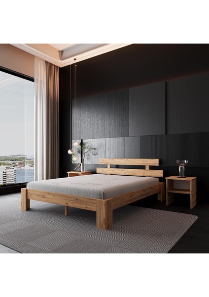 Lotus Atlantik Mdf Karyola |tek ve Çift Kişilik Yatak Uyumlu, Kolay Kurulum