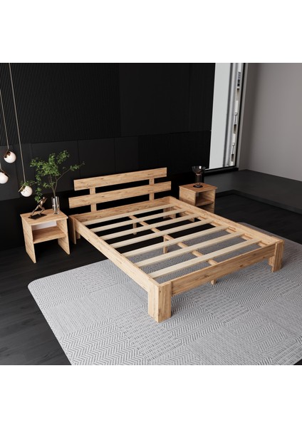 Lotus Atlantik Mdf Karyola |tek ve Çift Kişilik Yatak Uyumlu, Kolay Kurulum
