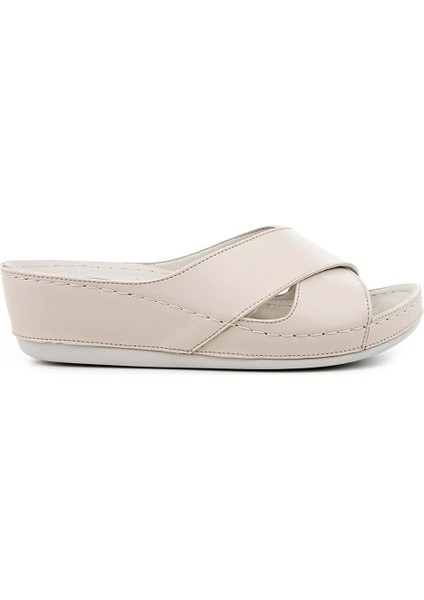 Active Anatomik Taban Dört Mevsim Kadın Terlik Krem