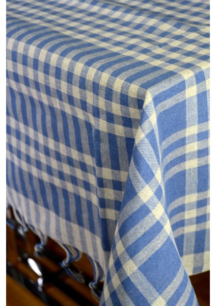 Mavi Çok Amaçlı Sofra Bezi ve Piknik Örtüsü 170x170 cm, yumuşak ve şık kumaş.