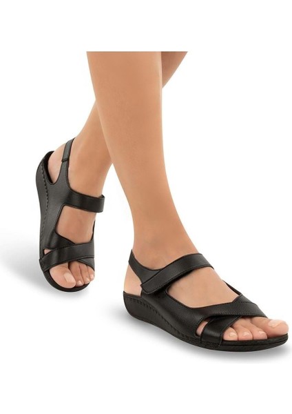 Capella Anatomik Taban Jel Destekli Kadın Sandalet Siyah fiyatları