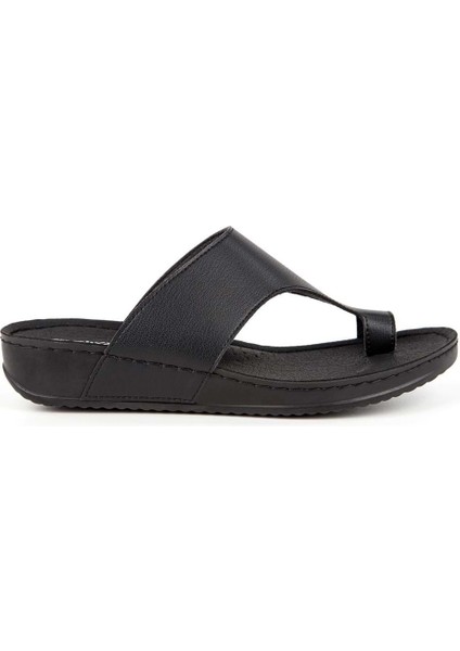 Ara Anatomik Taban Parmak Arası Kadın Terlik Siyah