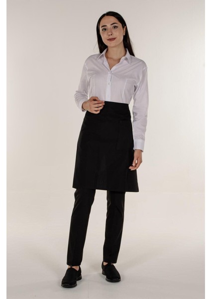 Şık Siyah Mutfak ve Garson Yarım Bel Önlüğü, Rahat ve Şık Tasarım fiyatları