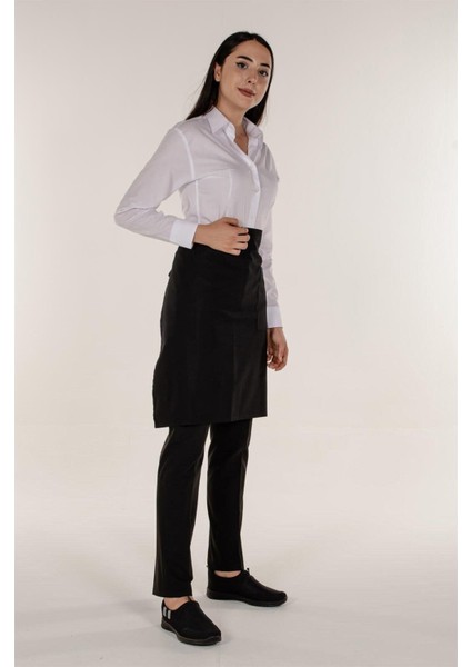 Şık Siyah Mutfak ve Garson Yarım Bel Önlüğü, Rahat ve Şık Tasarım modelleri