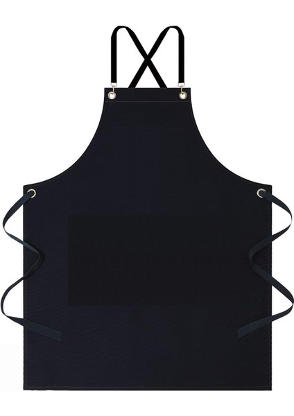 Şık ve rahat mutfak önlüğü, siyah, pamuk, 70x90cm, kullanışlı tasarım