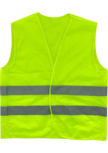 Işçi Ikaz Fosforlu Reflektörlü Yelek Standart Sarı Ikaz Yelek Işçi