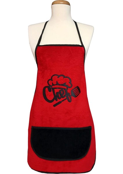 Kırmızı Mikrofiber Mutfak Önlüğü, Cepli, Su ve Sıvı Geçirmez, Şık ve Kullanışlı 50x70 modelleri