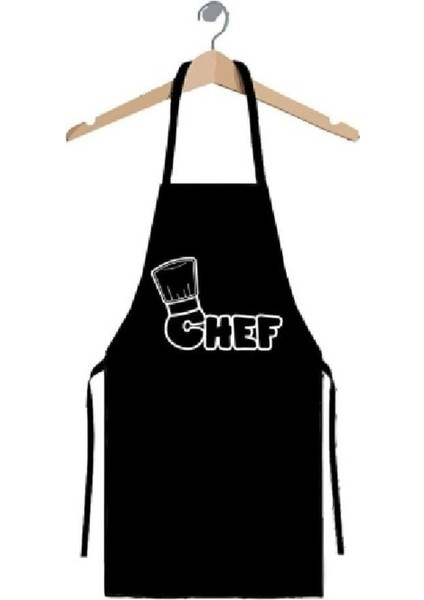 Şık Siyah İnce Saten Mutfak Önlüğü, Kaliteli ve Zarif Tasarım, 55x70 cm