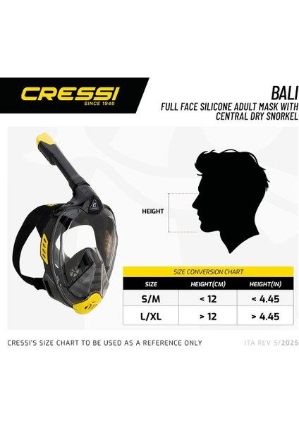 Bali Tam Yüz Maske Black / Grey-S/m fiyatları